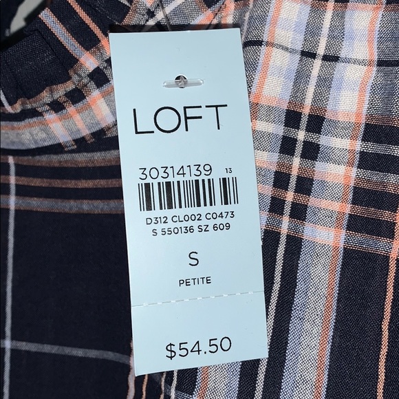 NWT Loft Ruffle High Neck Top - Picture 2 of 4